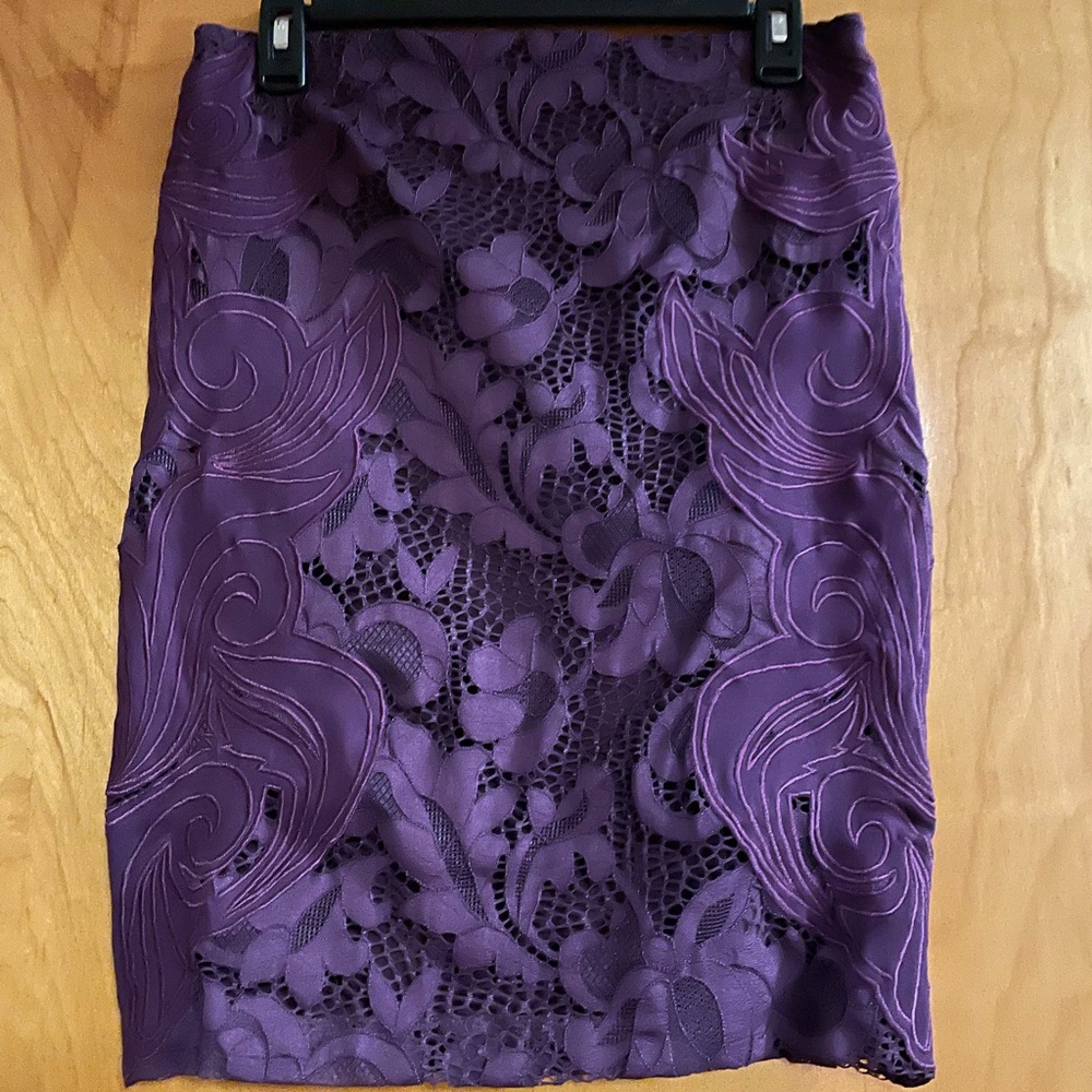 Josie Natori Lace Overlay Skirt NWT Size 2